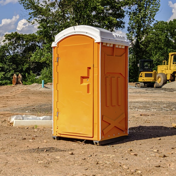 how often are the portable restrooms cleaned and serviced during a rental period in Burke